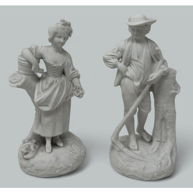 Grand Tour Antique Grand Tour French Sevres Parian Sculpture Male Female Figures Group 19c For Sale - Image 3 of 12