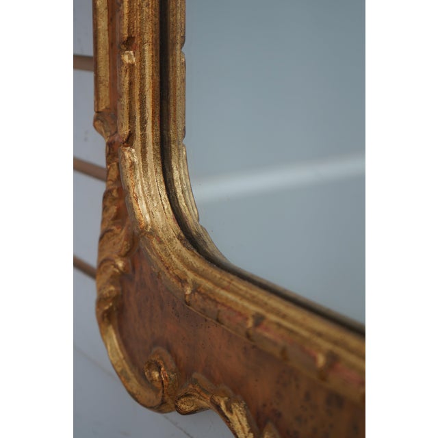 Gold Decorative Crafts Carved Frame Gold Gilt Mirror For Sale - Image 8 of 11
