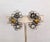 Rare 1960s silvertone clear faceted beads with one prong set round faux-citrine and prong set two round clear rhinestones...