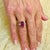 Silver Natural Tourmaline White Sapphire Ring 7 14k W Gold 3.57 TCW Certified For Sale - Image 8 of 9