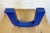 Vintage Blue Iron Facade Letter U, 1970s For Sale - Image 4 of 9