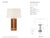 Marie Flanigan by Visual Comfort Signature Lignum Medium Table Lamp in Dark Oak and Dark Rattan with Linen Shade Designer:...