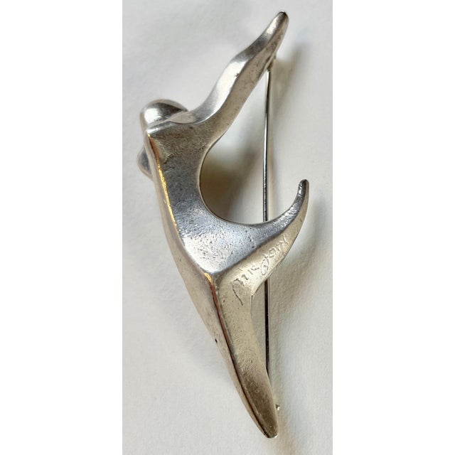 This is part of Chairish’s Costume Jewelry assortment. This is a sterling silver cast brooch by Dutch sculptor Nic Jonk in...