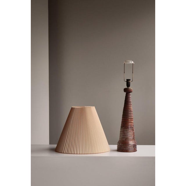 Large Art Nouveau Ceramic Table Lamp by Hans Peter Knudsen, Denmark, 1920s For Sale - Image 12 of 16