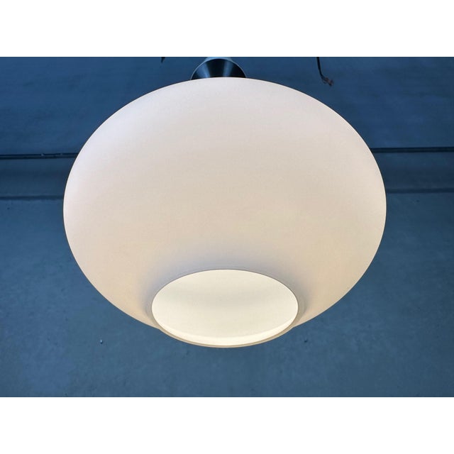 Vintage Opaline Pendant Lamp by Louis Kalff for Philips, 1970s For Sale - Image 10 of 12