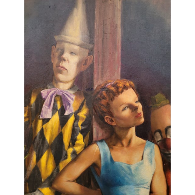 Figurative Painting by Max Hermann Clowns Circa. 1948 Large-Scale For Sale - Image 3 of 15