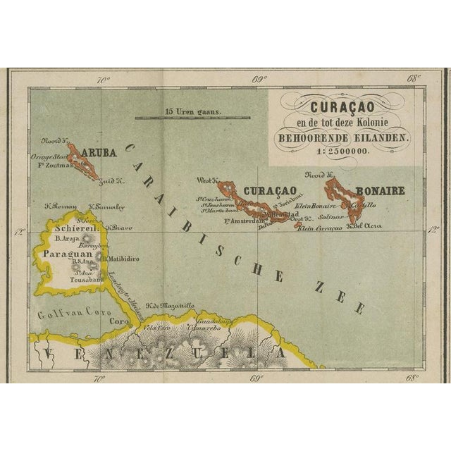 Suriname, Curaçao and Dutch Guinea Jacob Kuyper Colonial Atlas Map, 1882 For Sale - Image 11 of 14
