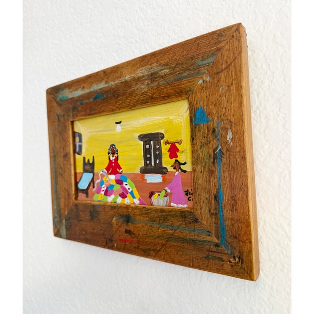 Early 21st Century Lisa Cain Folk Art Painting, Acrylic on Board, Listed Artist, Signed For Sale - Image 5 of 9