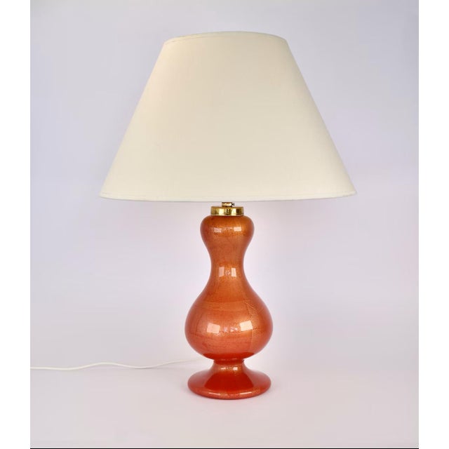 Mid-Century Modern Mid Century Modern Murano Glass Table Lamp Ruby Red and Gold | Barovier and Toso Italian Accent Light Vintage Hollywood Regency Maximalist 1950s For Sale - Image 3 of 9