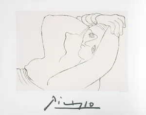 1980s "Femme Couchee" Lithograph After Pablo Picasso