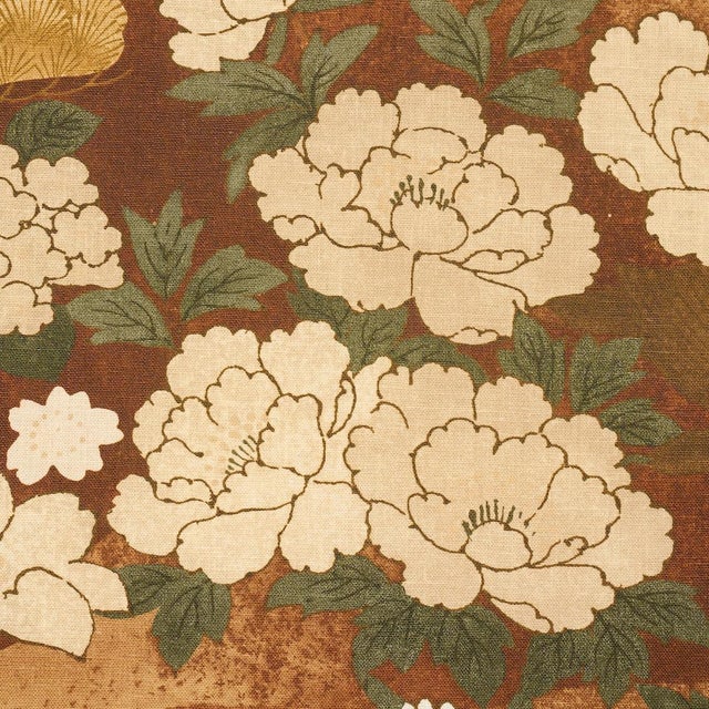 Schumacher Sample - Schumacher Golden Hills Fabric In Burgundy For Sale - Image 4 of 5