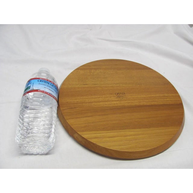 1970s 1970s Mid-Century Modern Dansk Teak Round Cheeseboard Vivianna Torun Denmark For Sale - Image 5 of 7