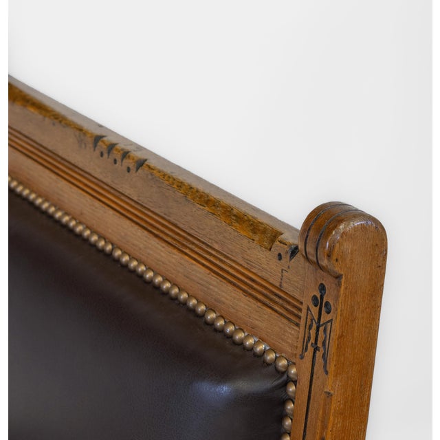 Gothic Revival Ash & Leather Armchair Desk, 1860s For Sale - Image 11 of 14