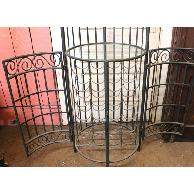 Antique Style Iron Wine Cabinet For Sale In New York - Image 6 of 6