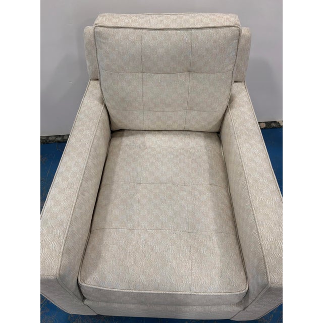 Modern Theodore Alexander Swivel Trac Arm Chair For Sale - Image 3 of 8