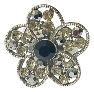 Vintage Silver Tone Ring With Unique Flower Shape Size 7 Resizable