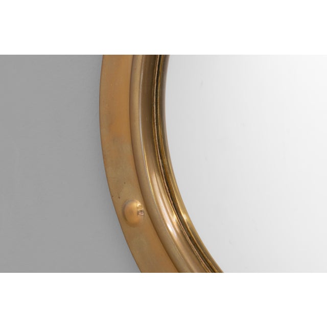 Porthole Mirror in Brass Frame, 1930 For Sale - Image 4 of 7
