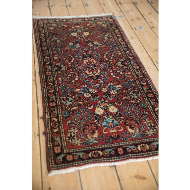 Vintage Fine German Sarouk Rug Runner - 2' x 4'1" For Sale - Image 9 of 9