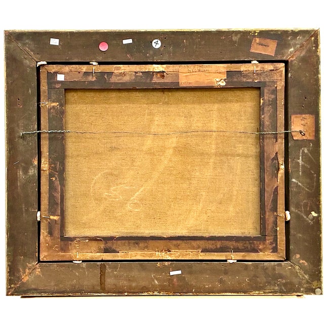 Coffee A 19th-Century English Country Scene by Edward Charles Williams (1807–1881) For Sale - Image 8 of 8