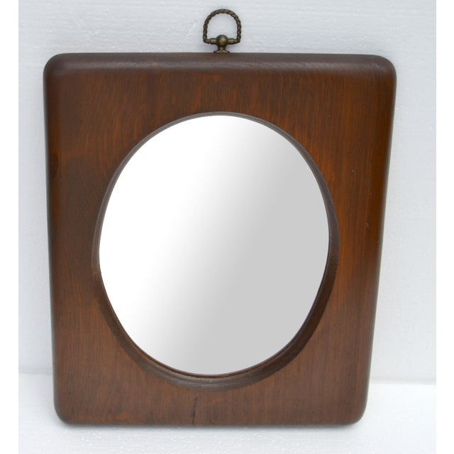 1976 Walnut Wood Belart Inc. Masterpiece Collection Hallway Wall Mirror Mid-Century Modern For Sale - Image 14 of 14