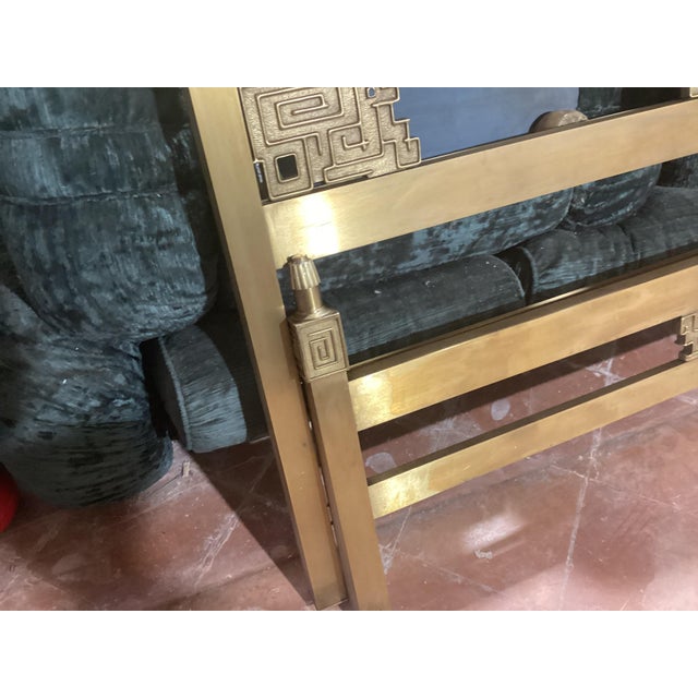 Bronze and Brass Double Bed attributed to Frigerio Desio, Italy, 1970s For Sale - Image 9 of 14