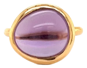 Fred of Paris Belles Rives Amethyst 18k Rose Gold Ring - Size 6.5