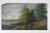 Antique late 19th Century oil on artist board lakeside forest landscape painting. Unsigned. Unframed, edge and corner...