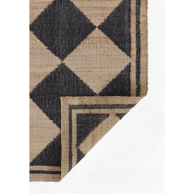 Contemporary Erin Gates by Momeni Orchard Court Checker Black Hand Woven Wool and Jute Area Rug 3'6" X 5'6" For Sale - Image 3 of 12