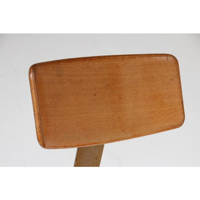 Brown Vintage Industrial Workshop Chair by Ama Elastik, 1950s For Sale - Image 8 of 17