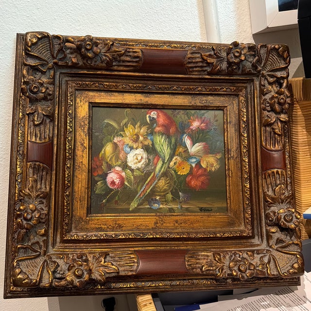 1940s Emil Kosa Jr. Oil Bird Painting For Sale - Image 9 of 10