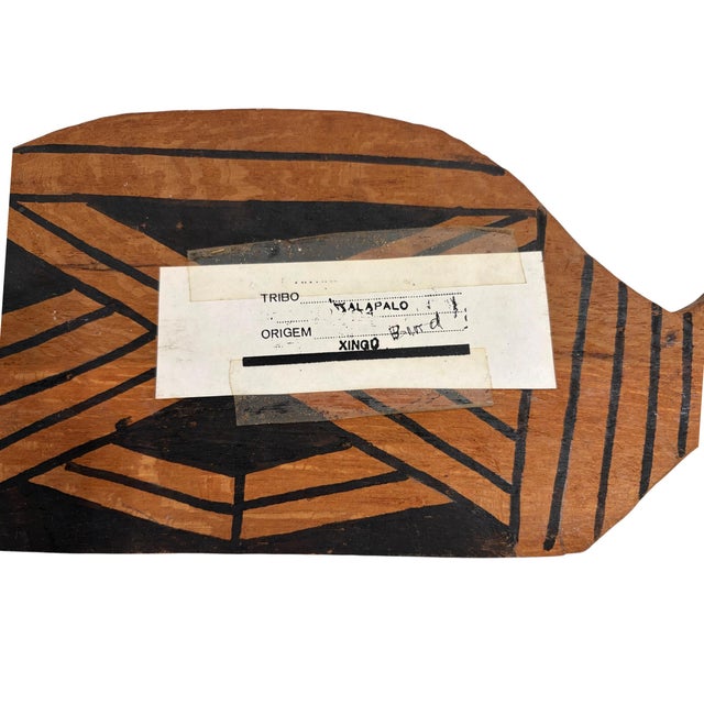 Wood Vintage Kalapalo Tribe Indigenous Wood Spatula (Pá De Biju) 14" W For Sale - Image 7 of 7
