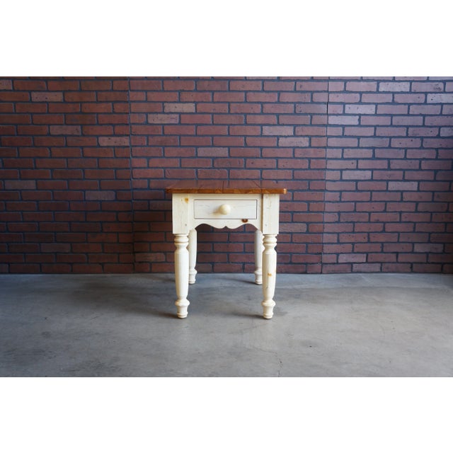 Ethan Allen Farmhouse Pine End Tables ~ a Pair For Sale - Image 10 of 12