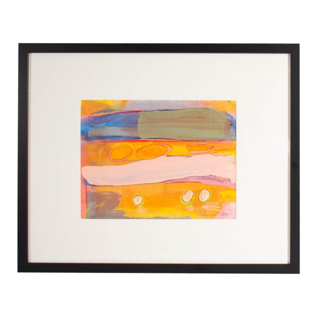 1984 Abstract Mixed Media Painting by Harry Hilson For Sale