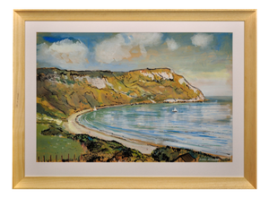 Lionel Horsnell, Ringstead Bay and White Nothe, Dorset, Weymouth & Portland, 1960s, Watercolour, Framed