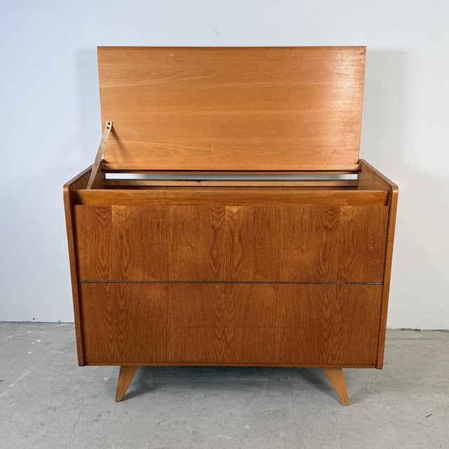 Brown Vintage U-459 Blanket or Toy Chest by Jiří Jiroutek for Interier Praha, 1960s For Sale - Image 8 of 16