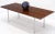 Brown Hans Wegner Signed Rosewood Coffee Table on Chrome Cylinder Legs For Sale - Image 8 of 11