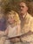 1930s Heinrich Pforr, The Artist and Child, Oil Painting on Canvas For Sale - Image 5 of 11