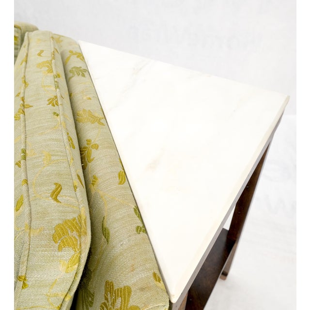 Textile Wrap Around Mid-Century Modern Sofa W Pair Matching Marble Top Tables Mint! For Sale - Image 7 of 18