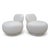 Early 21st Century Postmodern Swivel Pouf Lounge Chair Reupholstered in Boucle - Pair For Sale - Image 5 of 5
