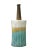 Modern Oval Shape Flat Tall Neck Ceramic Turquoise Bamboo Decor Vase For Sale
