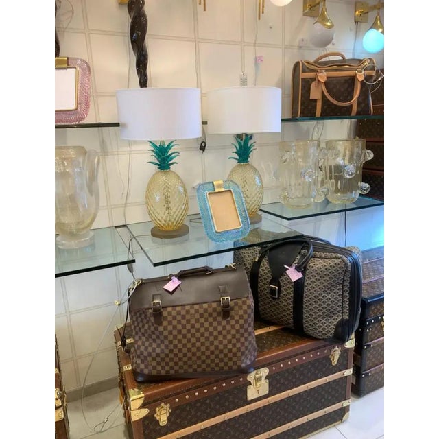 Sky Blue Twisted Photo Frame in Murano Glass and Brass from Barovier E Toso For Sale - Image 15 of 18