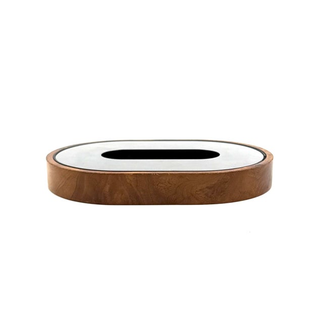 Mid-century olive wood ashtray Italy ca. 1970 H 3,5 cm - 25 × 17 cm Conditions: excellent, no defects