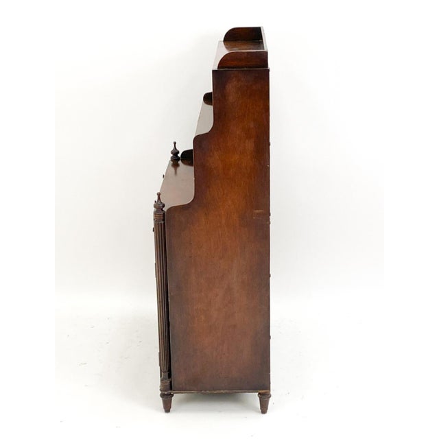 Antique English Mahogany Server Chiffonier Display Cabinet For Sale - Image 9 of 13