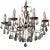 1950s Eight-Light Chandelier with Smoked Crystal Drop Pendants, 1950s For Sale - Image 5 of 6