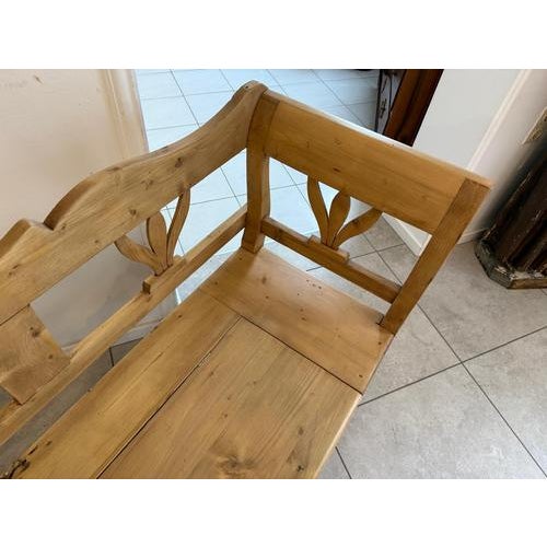 Farmhouse Chest Bench in Wood For Sale - Image 9 of 13