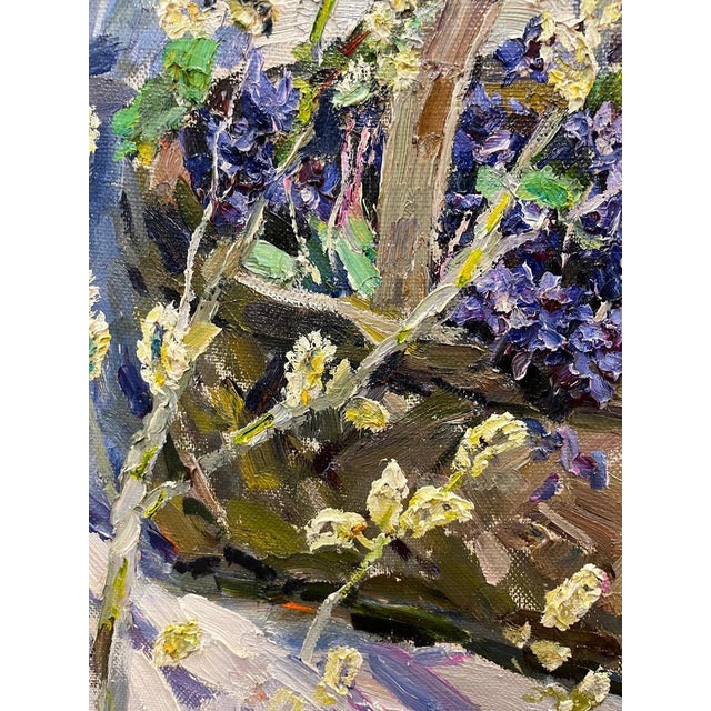 2000 - 2009 Georgij Moroz, Branch of Willow and Violets, 2002, Oil Painting For Sale - Image 5 of 7