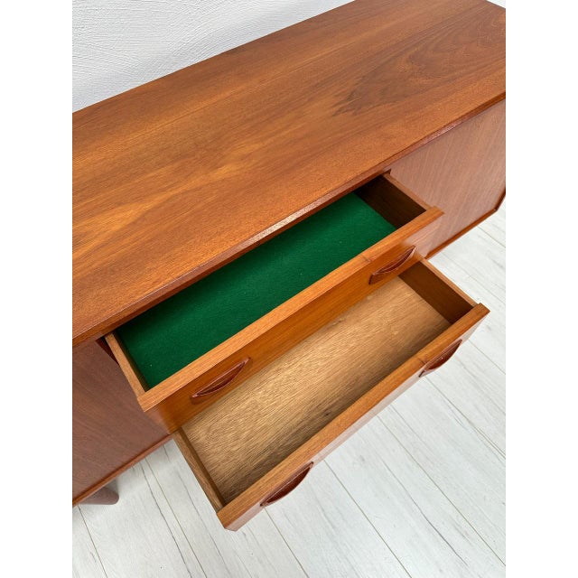 Small Mid-Century Danish Teak Sideboard attributed to Clausen & Søn, 1960s For Sale - Image 13 of 15