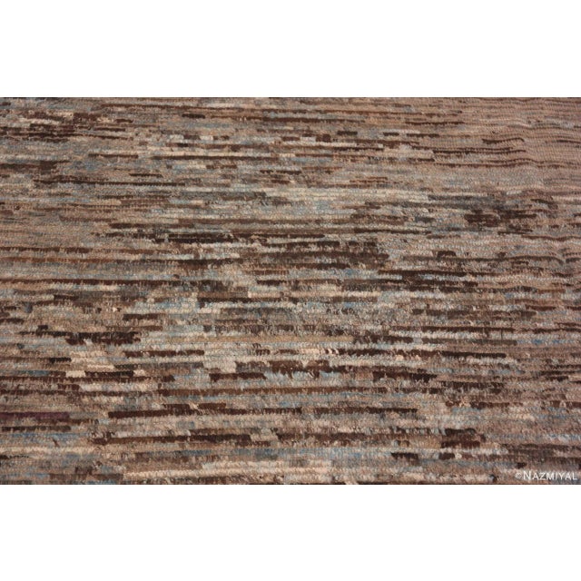 Modern Nazmiyal Collection Earthy Abstract Large Modern Area Rug For Sale - Image 3 of 7