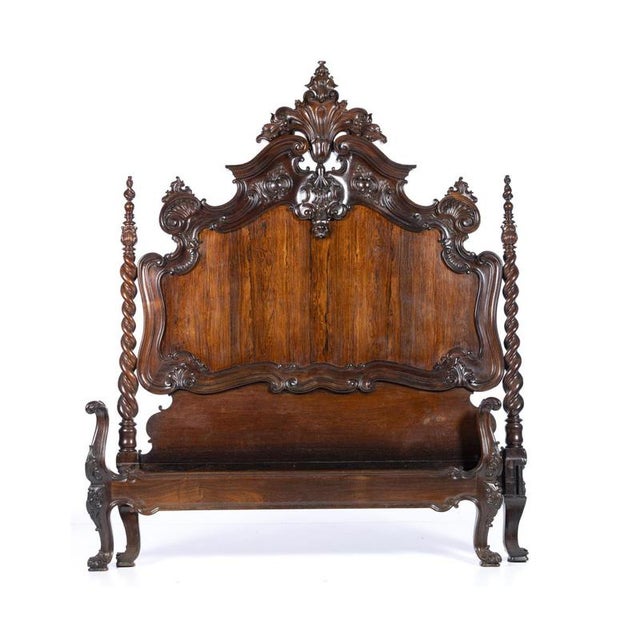 King John V Bed in Wood, 19th Century For Sale - Image 6 of 6