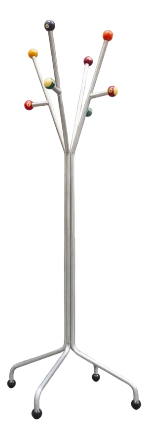 Aluminum Coat Hanger with Billiard Balls, 2010s